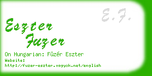 eszter fuzer business card